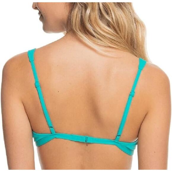 NEW Roxy Womens Solid Beach Classics Elongated Bikini Top MEDIUM - Picture 2 of 3